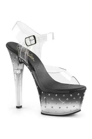 ASPIRE-608STD Platform Sandals | Black Vinyl