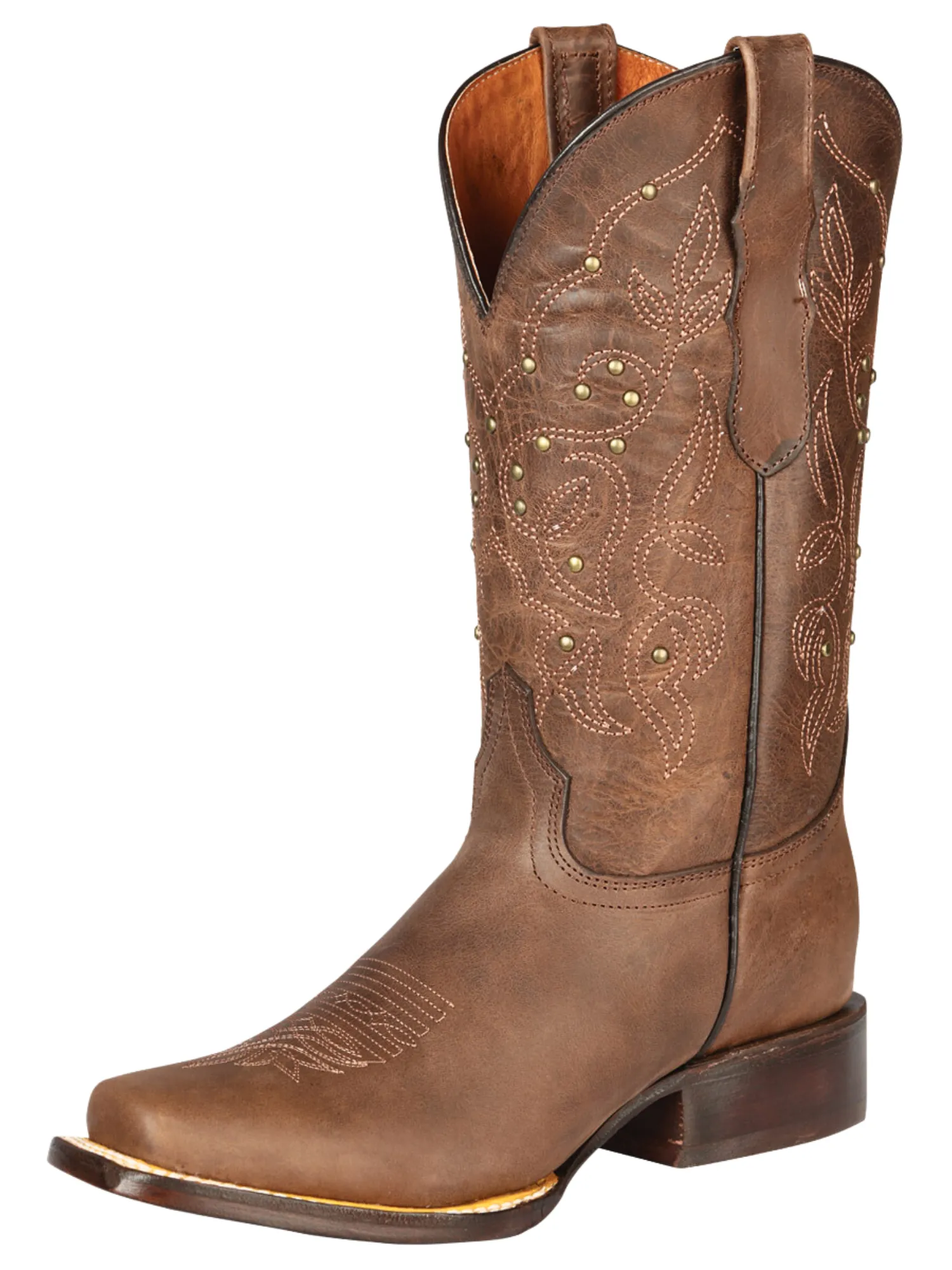 Botas Vaqueras Rodeo Clasicas de Piel Genuina para Mujer 'El General' - ID: 44853