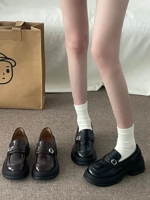 Chunky Platform Buckle Loafers