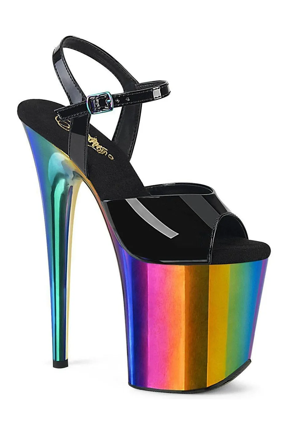 FLAMINGO-809RC Sandal | Black Patent