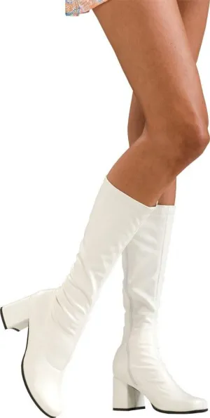 Go Go Boots White 60s 70s Women's Boots