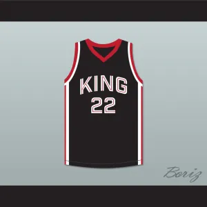Kawhi Leonard 22 Martin Luther King High School Wolves Black Basketball Jersey 12