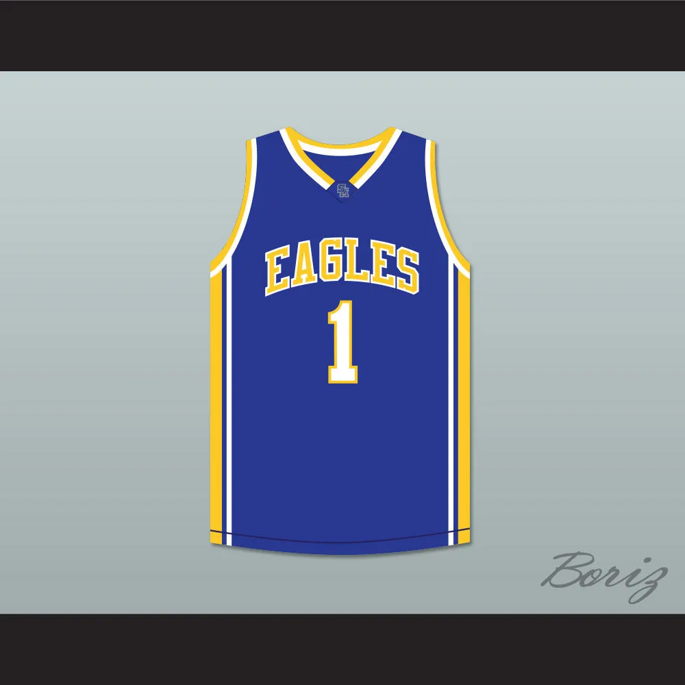 Klay Thompson 1 Santa Margarita Catholic High School Eagles Blue Basketball Jersey 2