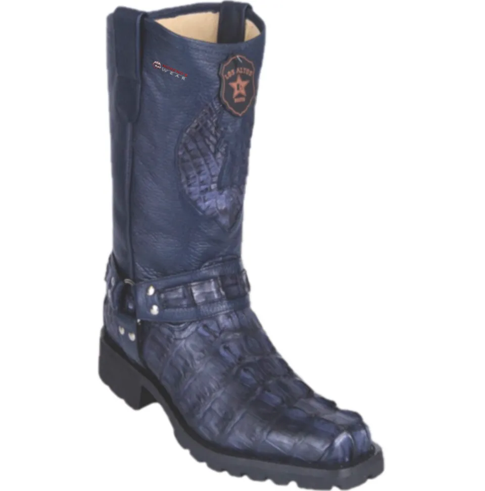 Men’s Los Altos Caiman Tail Biker Boots
