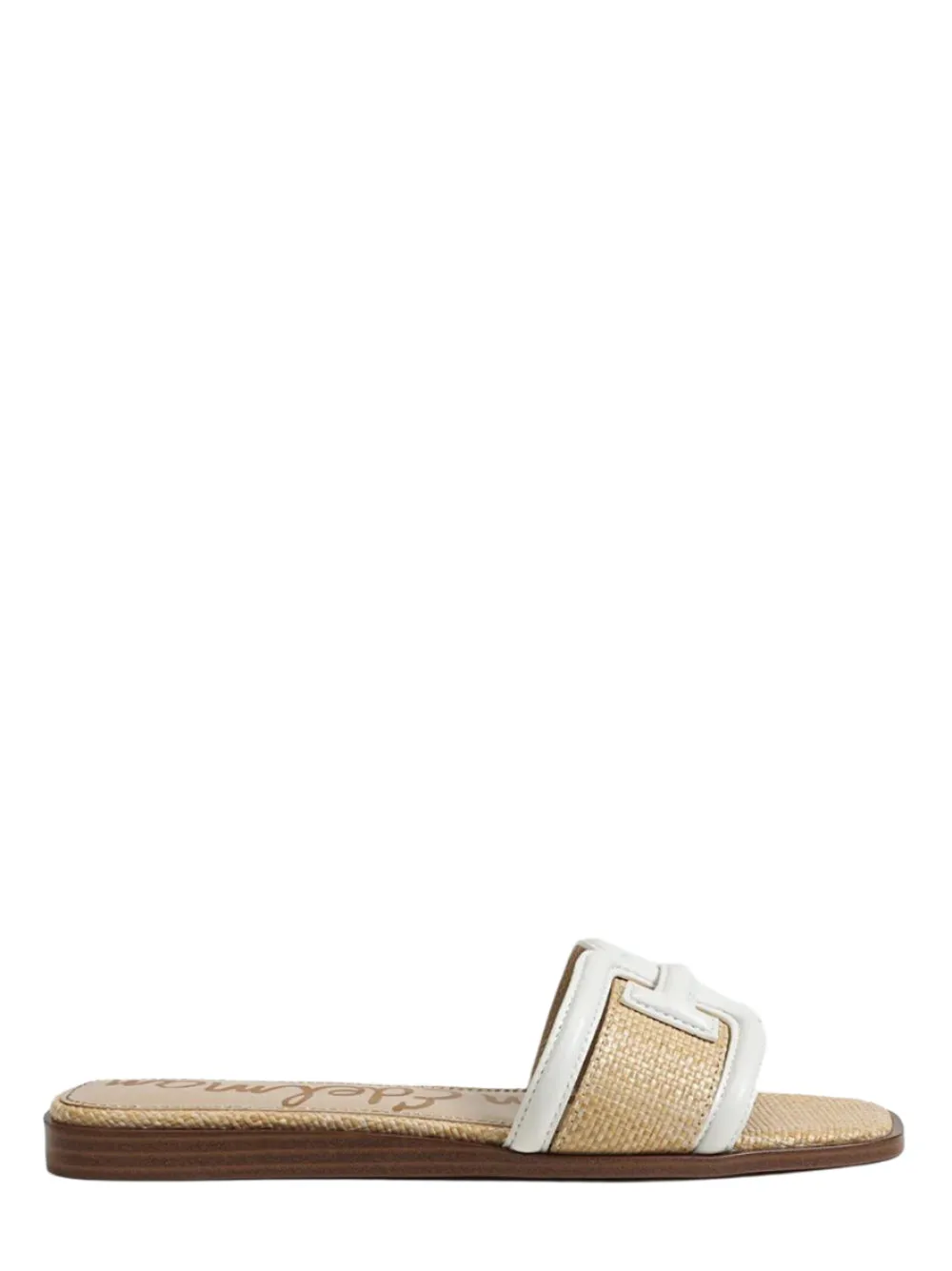 Sam Edelman Irina Flat Sandal Bright White/Bleached Beechwood