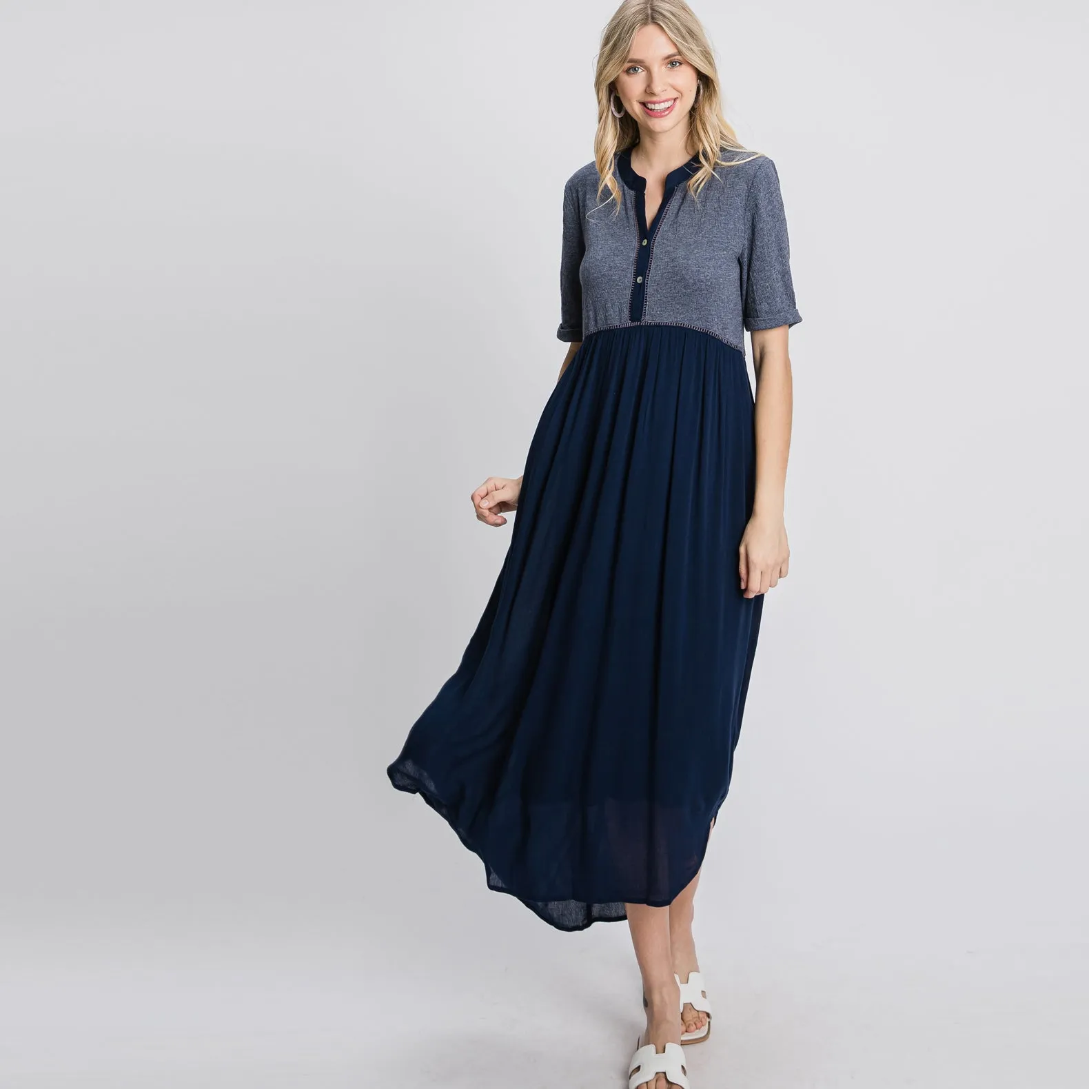 Very Navy Maxi Dress